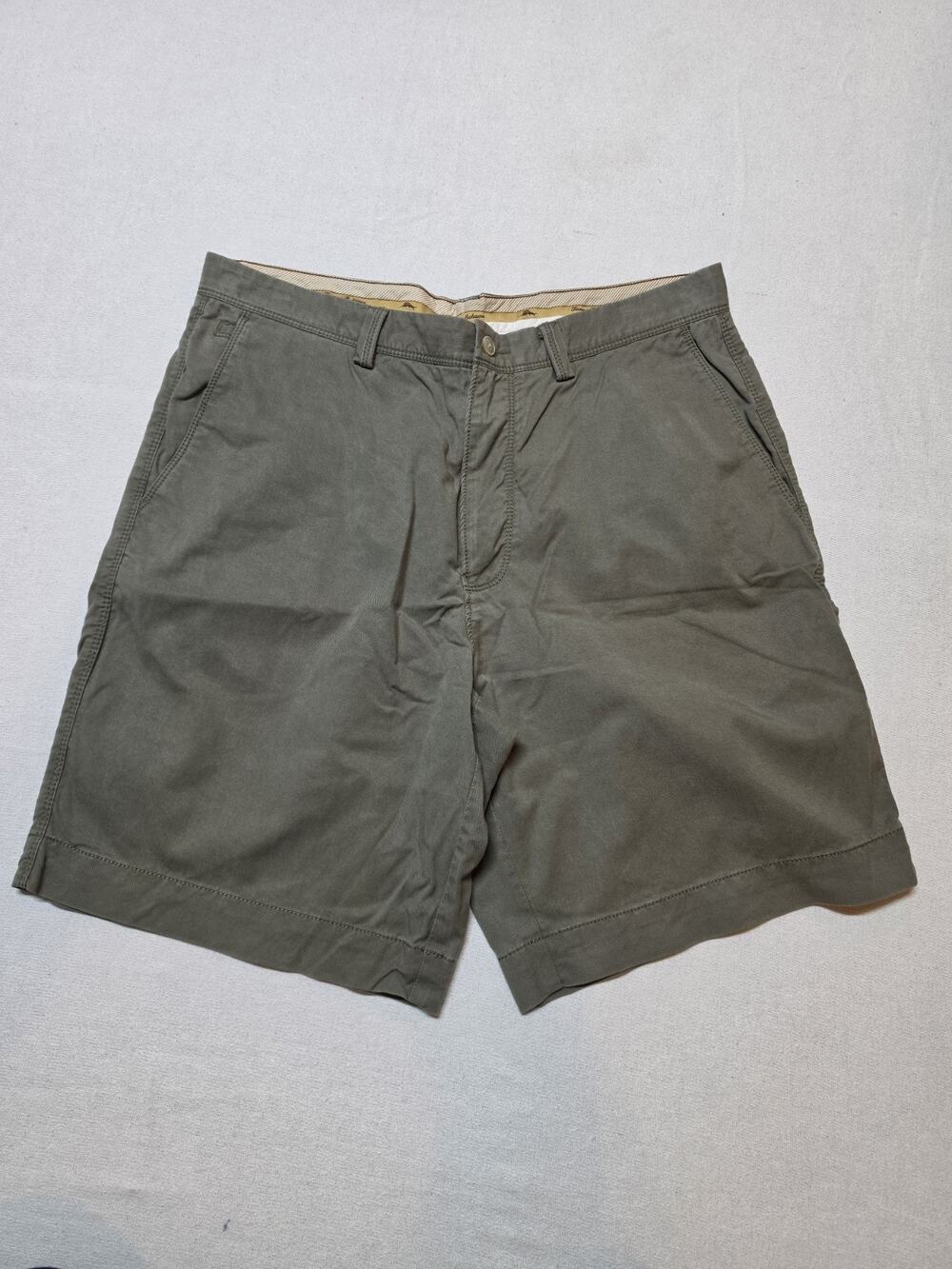 Tommy Bahama Men’s Size 34 Gray Stretch Chino Shorts Tencel Casual